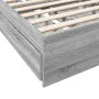 Sonoma gray engineered wood bed with drawers 100x200 cm by vidaXL, Beds and slatted bases - Ref: Foro24-3280676, Price: 134,9...