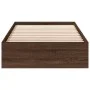 Oak brown engineered wood bed with drawers 90x190 cm by vidaXL, Beds and slatted bases - Ref: Foro24-3280712, Price: 132,70 €...