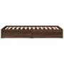 Oak brown engineered wood bed with drawers 90x190 cm by vidaXL, Beds and slatted bases - Ref: Foro24-3280712, Price: 132,70 €...