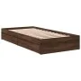 Oak brown engineered wood bed with drawers 90x190 cm by vidaXL, Beds and slatted bases - Ref: Foro24-3280712, Price: 132,70 €...
