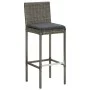 Gartentisch und Hocker 3 Stück Akazienholz PE Rattan grau von vidaXL, Gartensets - Ref: Foro24-3295263, Preis: 263,51 €, Raba...