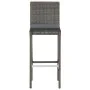 Gartentisch und Hocker 3 Stück Akazienholz PE Rattan grau von vidaXL, Gartensets - Ref: Foro24-3295263, Preis: 263,51 €, Raba...