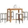 Garden table and stools 5 pcs acacia wood PE rattan brown by vidaXL, Garden sets - Ref: Foro24-3295282, Price: 287,36 €, Disc...