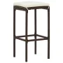 Garden table and stools 5 pcs acacia wood PE rattan brown by vidaXL, Garden sets - Ref: Foro24-3295282, Price: 287,36 €, Disc...