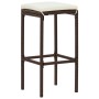 Mesa y taburetes de jardín 5 pzas madera acacia ratán PE marrón de vidaXL, Conjuntos de jardín - Ref: Foro24-3295282, Precio:...