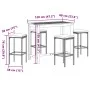 Garden table and stools 5 pcs acacia wood PE rattan brown by vidaXL, Garden sets - Ref: Foro24-3295282, Price: 287,36 €, Disc...