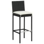 Gartentisch und Hocker 7 Stück Akazienholz PE Rattan schwarz von vidaXL, Gartensets - Ref: Foro24-3295280, Preis: 664,75 €, R...