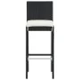 Garden table and stools 7 pcs acacia wood PE rattan black by vidaXL, Garden sets - Ref: Foro24-3295280, Price: 625,82 €, Disc...
