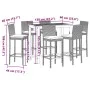 Garden table and stools 7 pcs acacia wood PE rattan black by vidaXL, Garden sets - Ref: Foro24-3295280, Price: 625,82 €, Disc...