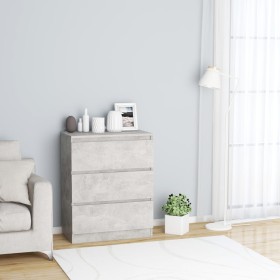 Betongraues Sperrholz-Sideboard 60x35x76 cm von vidaXL, Sideboards - Ref: Foro24-801386, Preis: 72,77 €, Rabatt: %