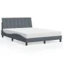Bett mit dunkelgrauer Samtmatratze 140x200 cm von vidaXL, Betten und Lattenroste - Ref: Foro24-3208599, Preis: 385,36 €, Raba...
