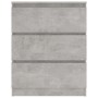 Aparador de madera contrachapada gris hormigón 60x35x76 cm de vidaXL, Aparadores - Ref: Foro24-801386, Precio: 72,68 €, Descu...