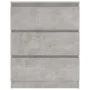Concrete gray plywood sideboard 60x35x76 cm by vidaXL, Sideboards - Ref: Foro24-801386, Price: 71,74 €, Discount: %