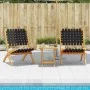 Klappbare Gartenstühle, 2 Stück, Akazienholz und schwarzer Stoff von vidaXL, Gartenstühle - Ref: Foro24-366510, Preis: 117,19...