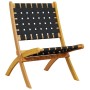 Folding garden chairs 2 pcs acacia wood and black fabric by vidaXL, Garden chairs - Ref: Foro24-366510, Price: 115,29 €, Disc...