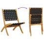 Folding garden chairs 2 pcs acacia wood and black fabric by vidaXL, Garden chairs - Ref: Foro24-366510, Price: 115,29 €, Disc...