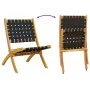 Folding garden chairs 2 pcs acacia wood and black fabric by vidaXL, Garden chairs - Ref: Foro24-366510, Price: 112,92 €, Disc...