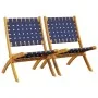 Klappbare Gartenstühle, 2 Stück, Akazienholz und blauer Stoff von vidaXL, Gartenstühle - Ref: Foro24-366512, Preis: 97,96 €, ...