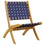 Folding garden chairs 2 pcs acacia wood and blue fabric by vidaXL, Garden chairs - Ref: Foro24-366512, Price: 101,62 €, Disco...