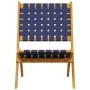 Folding garden chairs 2 pcs acacia wood and blue fabric by vidaXL, Garden chairs - Ref: Foro24-366512, Price: 101,62 €, Disco...