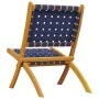 Folding garden chairs 2 pcs acacia wood and blue fabric by vidaXL, Garden chairs - Ref: Foro24-366512, Price: 101,62 €, Disco...
