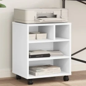 Printer stand with wheels white 41x32x48 cm by vidaXL, Printer supports - Ref: Foro24-840618, Price: 42,27 €, Discount: %