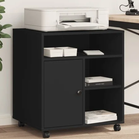 Printer stand with wheels black 60x50x67 cm by vidaXL, Printer supports - Ref: Foro24-840626, Price: 109,18 €, Discount: %