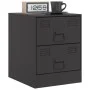Mesitas de noche 2 unidades acero negro 34,5x39x44 cm de vidaXL, Mesitas de noche - Ref: Foro24-841620, Precio: 87,39 €, Desc...