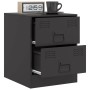 Mesitas de noche 2 unidades acero negro 34,5x39x44 cm de vidaXL, Mesitas de noche - Ref: Foro24-841620, Precio: 88,69 €, Desc...