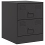 Mesitas de noche 2 unidades acero negro 34,5x39x44 cm de vidaXL, Mesitas de noche - Ref: Foro24-841620, Precio: 88,69 €, Desc...