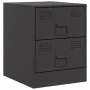 Mesitas de noche 2 unidades acero negro 34,5x39x44 cm de vidaXL, Mesitas de noche - Ref: Foro24-841620, Precio: 87,39 €, Desc...