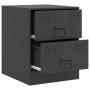 Mesitas de noche 2 unidades acero negro 34,5x39x44 cm de vidaXL, Mesitas de noche - Ref: Foro24-841620, Precio: 88,69 €, Desc...
