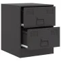 Mesitas de noche 2 unidades acero negro 34,5x39x44 cm de vidaXL, Mesitas de noche - Ref: Foro24-841620, Precio: 87,39 €, Desc...