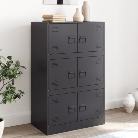 Black steel sideboard 67x39x107 cm by vidaXL, Sideboards - Ref: Foro24-841655, Price: 136,85 €, Discount: %