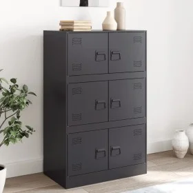 Sideboard aus schwarzem Stahl, 67 x 39 x 107 cm von vidaXL, Sideboards - Ref: Foro24-841655, Preis: 134,95 €, Rabatt: %