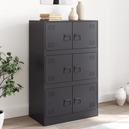 Sideboard aus schwarzem Stahl, 67 x 39 x 107 cm von vidaXL, Sideboards - Ref: Foro24-841655, Preis: 136,79 €, Rabatt: %