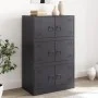 Sideboard aus schwarzem Stahl, 67 x 39 x 107 cm von vidaXL, Sideboards - Ref: Foro24-841655, Preis: 134,95 €, Rabatt: %