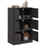 Sideboard aus schwarzem Stahl, 67 x 39 x 107 cm von vidaXL, Sideboards - Ref: Foro24-841655, Preis: 136,79 €, Rabatt: %