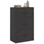 Aparador de acero negro 67x39x107 cm de vidaXL, Aparadores - Ref: Foro24-841655, Precio: 135,34 €, Descuento: %