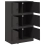 Aparador de acero negro 67x39x107 cm de vidaXL, Aparadores - Ref: Foro24-841655, Precio: 136,79 €, Descuento: %