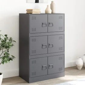 Anthrazitfarbenes Sideboard aus Stahl, 67 x 39 x 107 cm von vidaXL, Sideboards - Ref: Foro24-841657, Preis: 143,77 €, Rabatt: %