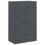 Anthrazitfarbenes Sideboard aus Stahl, 67 x 39 x 107 cm von vidaXL, Sideboards - Ref: Foro24-841657, Preis: 145,25 €, Rabatt: %