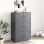 Anthrazitfarbenes Sideboard aus Stahl, 67 x 39 x 107 cm von vidaXL, Sideboards - Ref: Foro24-841657, Preis: 145,25 €, Rabatt: %