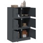 Anthrazitfarbenes Sideboard aus Stahl, 67 x 39 x 107 cm von vidaXL, Sideboards - Ref: Foro24-841657, Preis: 145,25 €, Rabatt: %