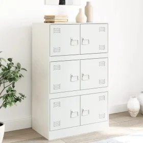 Weißes Sideboard aus Stahl, 67 x 39 x 107 cm von vidaXL, Sideboards - Ref: Foro24-841660, Preis: 143,16 €, Rabatt: %