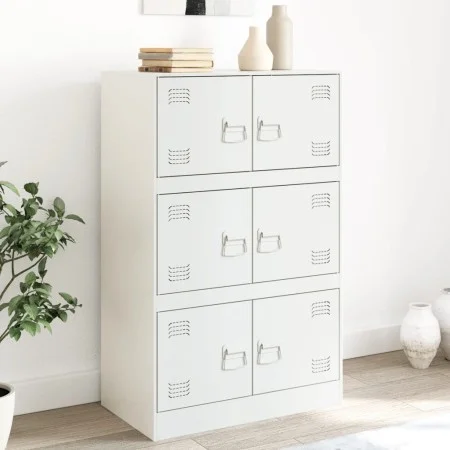 Weißes Sideboard aus Stahl, 67 x 39 x 107 cm von vidaXL, Sideboards - Ref: Foro24-841660, Preis: 143,16 €, Rabatt: %