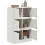 Weißes Sideboard aus Stahl, 67 x 39 x 107 cm von vidaXL, Sideboards - Ref: Foro24-841660, Preis: 143,16 €, Rabatt: %