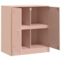 Aparador de acero rosa 67x39x73 cm de vidaXL, Aparadores - Ref: Foro24-841674, Precio: 93,68 €, Descuento: %