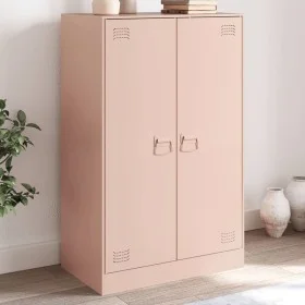 Aparador de acero rosa 67x39x107 cm de vidaXL, Aparadores - Ref: Foro24-841662, Precio: 125,51 €, Descuento: %