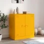 Aparador de acero amarillo mostaza 67x39x73 cm de vidaXL, Aparadores - Ref: Foro24-841676, Precio: 103,54 €, Descuento: %